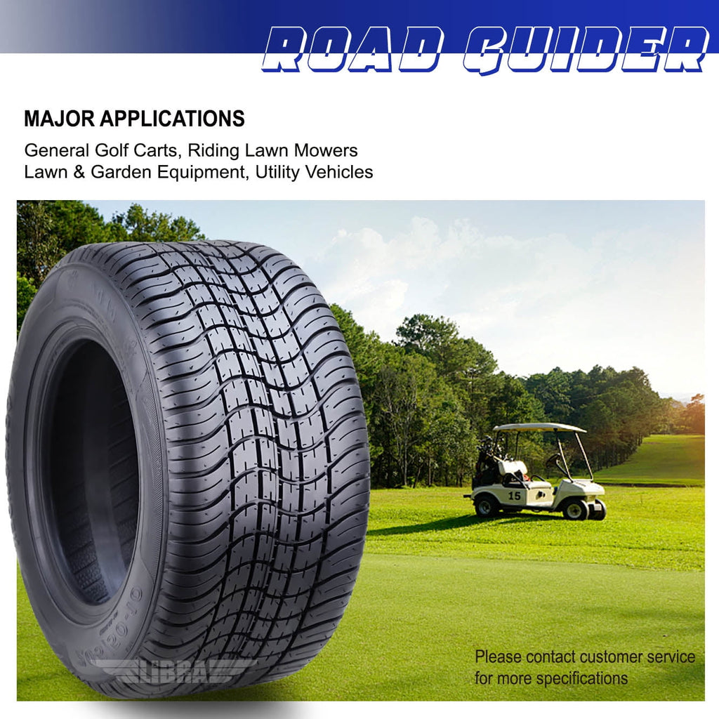 ROADGUIDER 205/50-10 Golf Cart ATV Tires 4 Ply 205/50x10 -Set 2 -14002