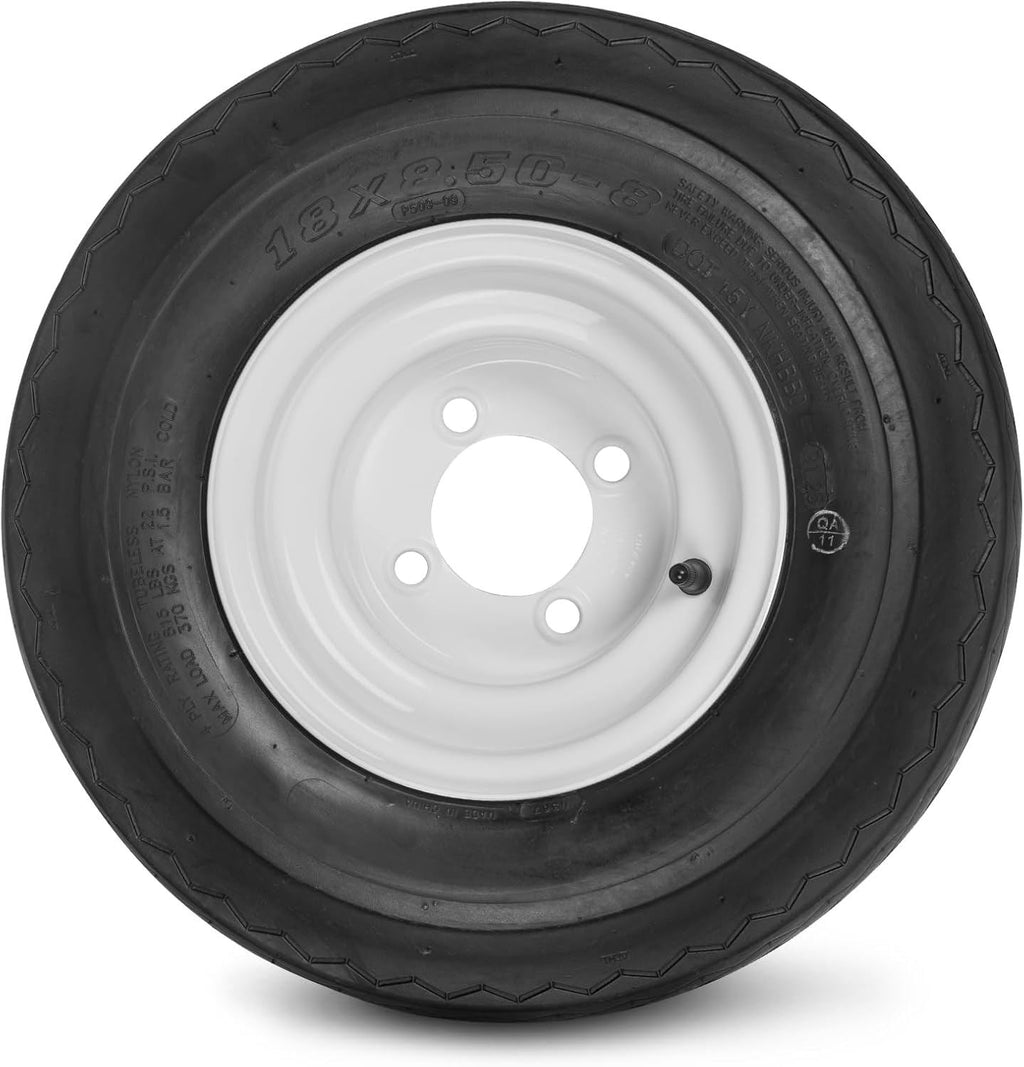 RVpunk 18X8.50-8 Golf Cart Tire and Wheel Assemly 4 Lug 4 Center 18 x 8.5 x 8 18-850-8 Golf Cart Tires On Rims Set 2