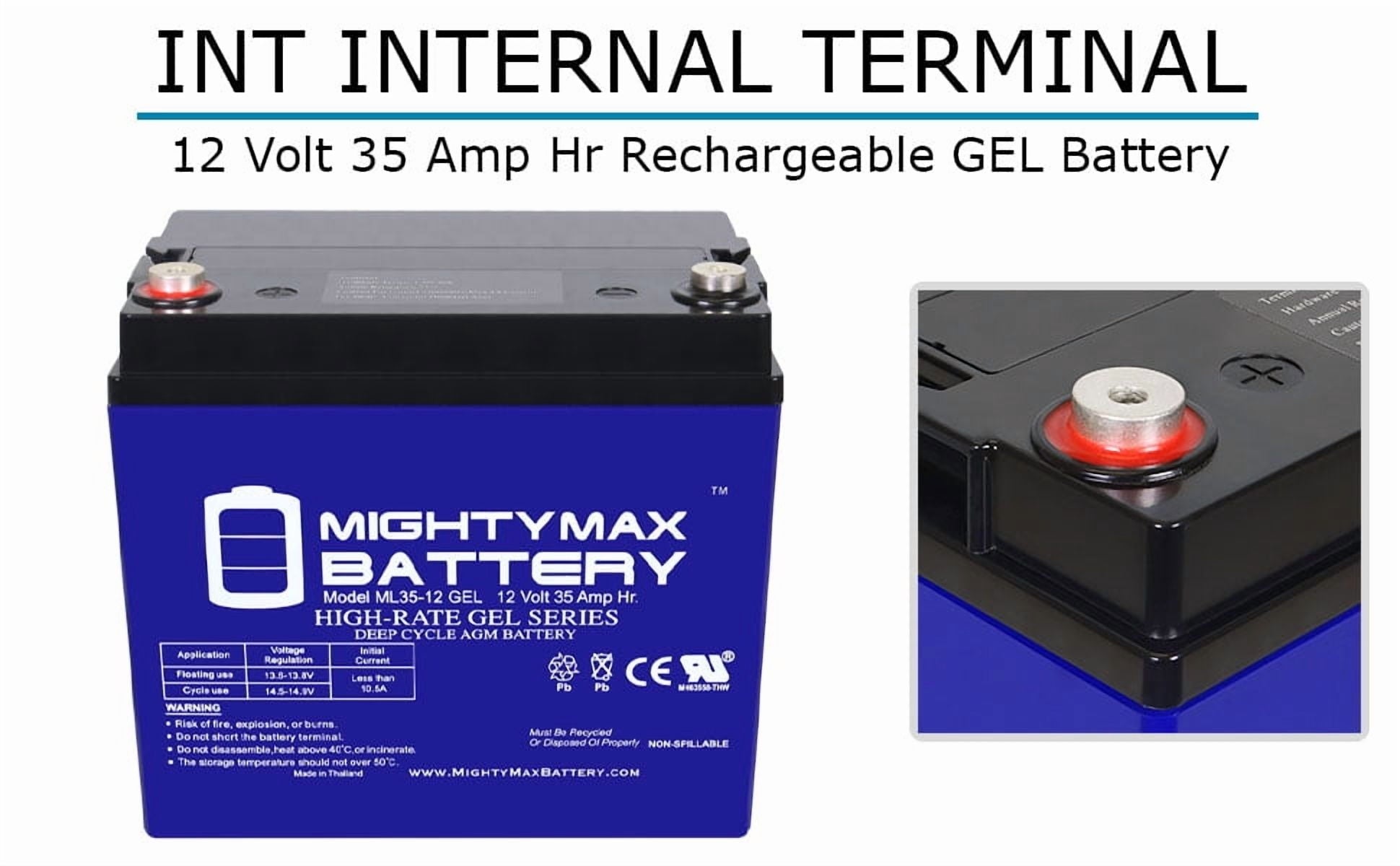 12V 35Ah GEL Battery Replacement for Kangaroo TG-31 Golf Cart