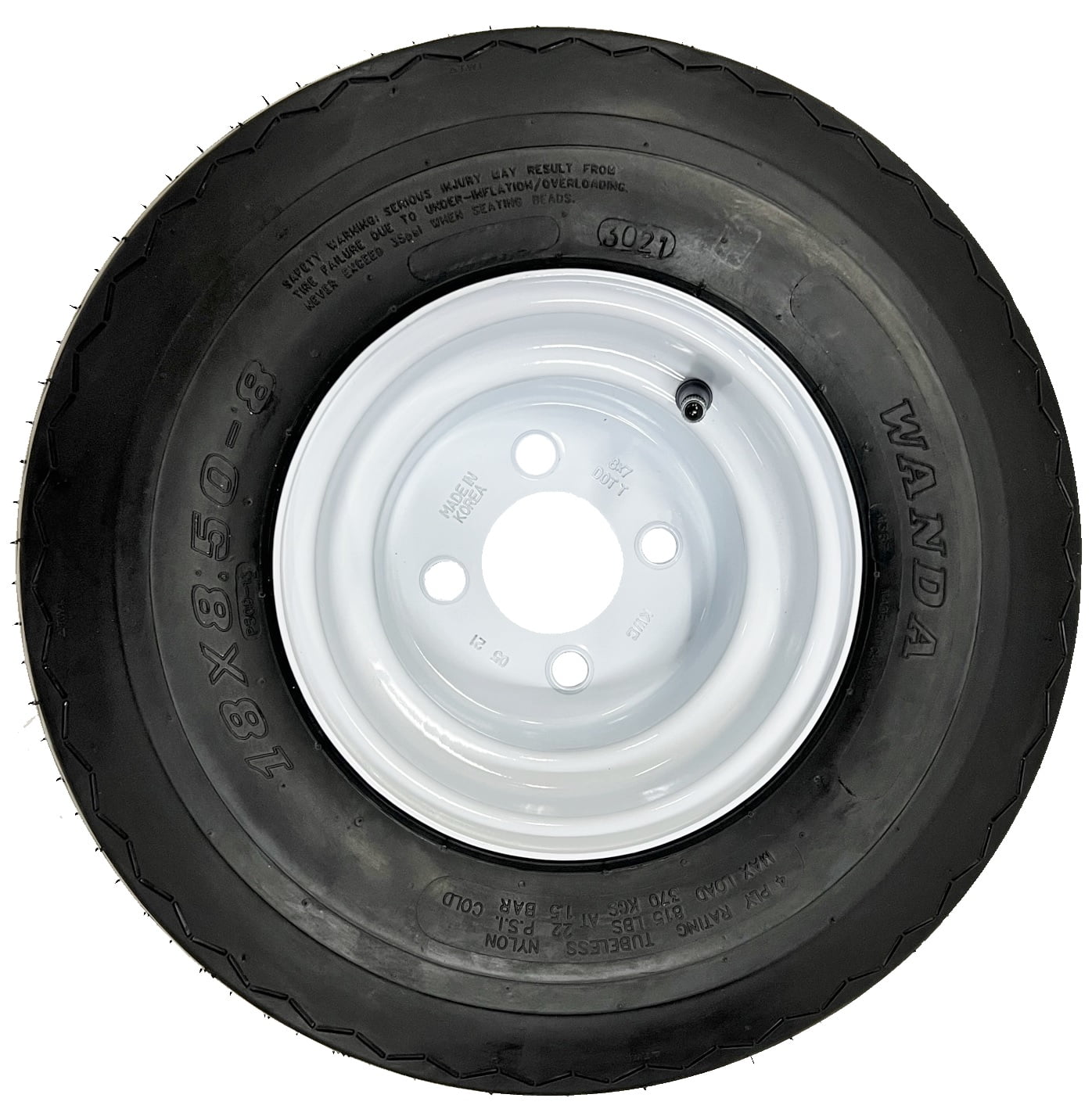 4-Pack 8 18X8.50-8 White Golf Cart Wheels Tires Fit Club Car Yamaha EZGO E-Z-GO